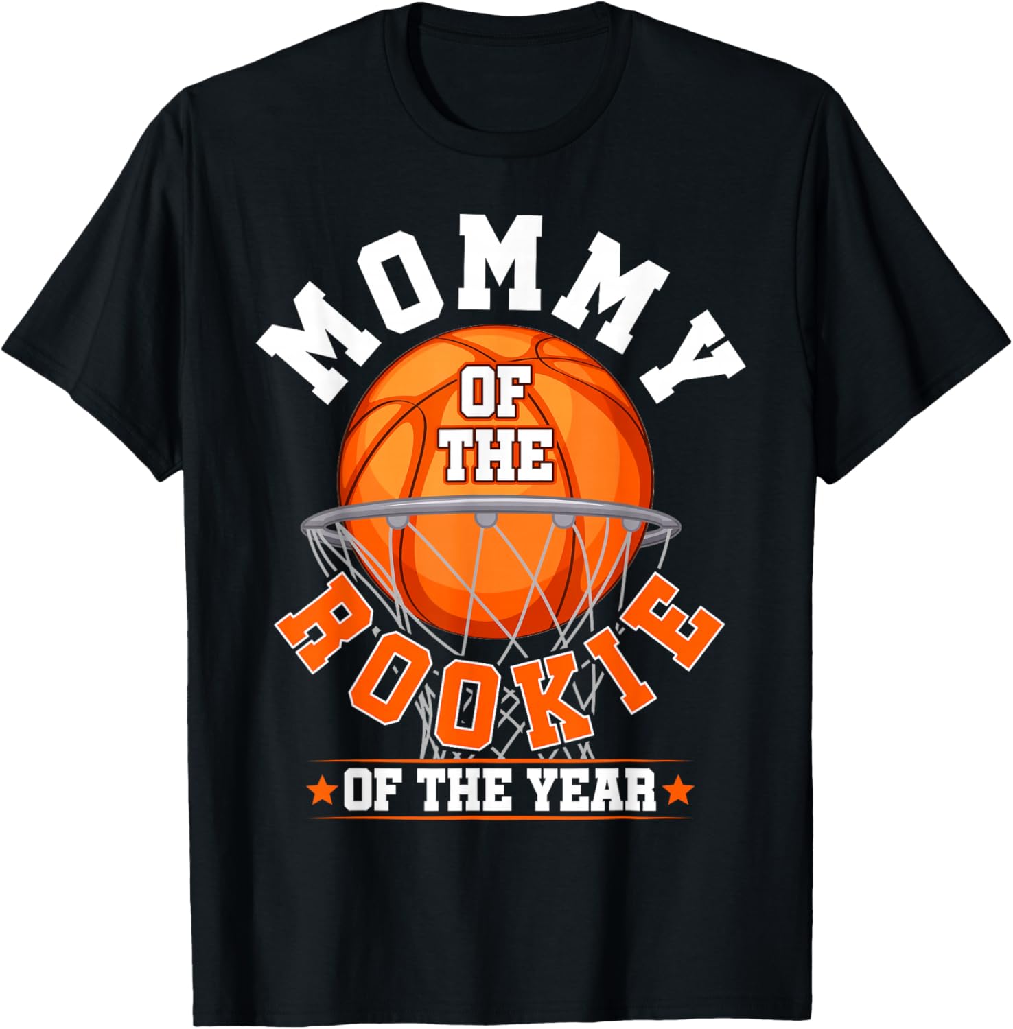 Mommy of Rookie 1st Birthday Boy Basketball Family Matching T-Shirt
