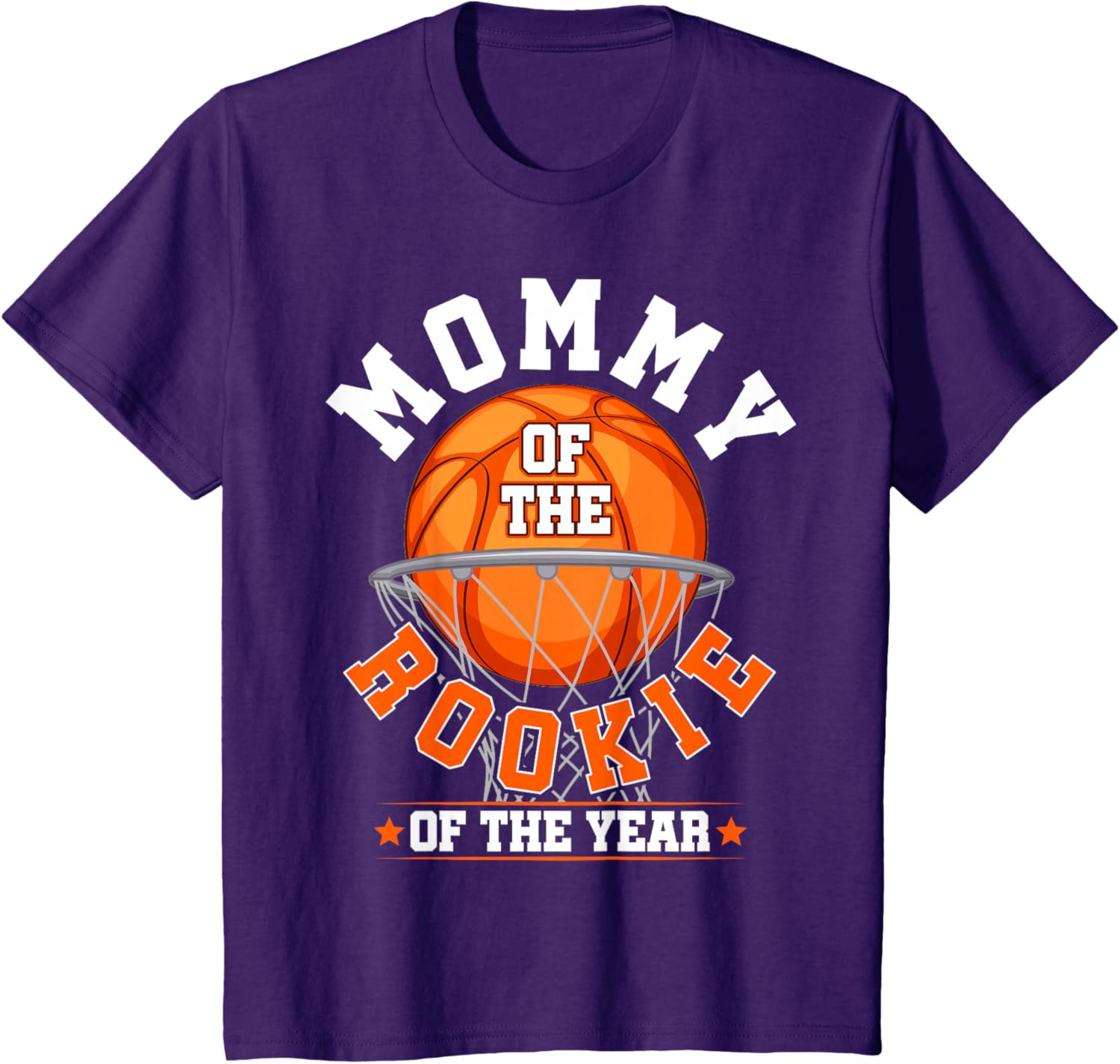 Mommy of Rookie 1st Birthday Boy Basketball Family Matching T-Shirt - Image 6