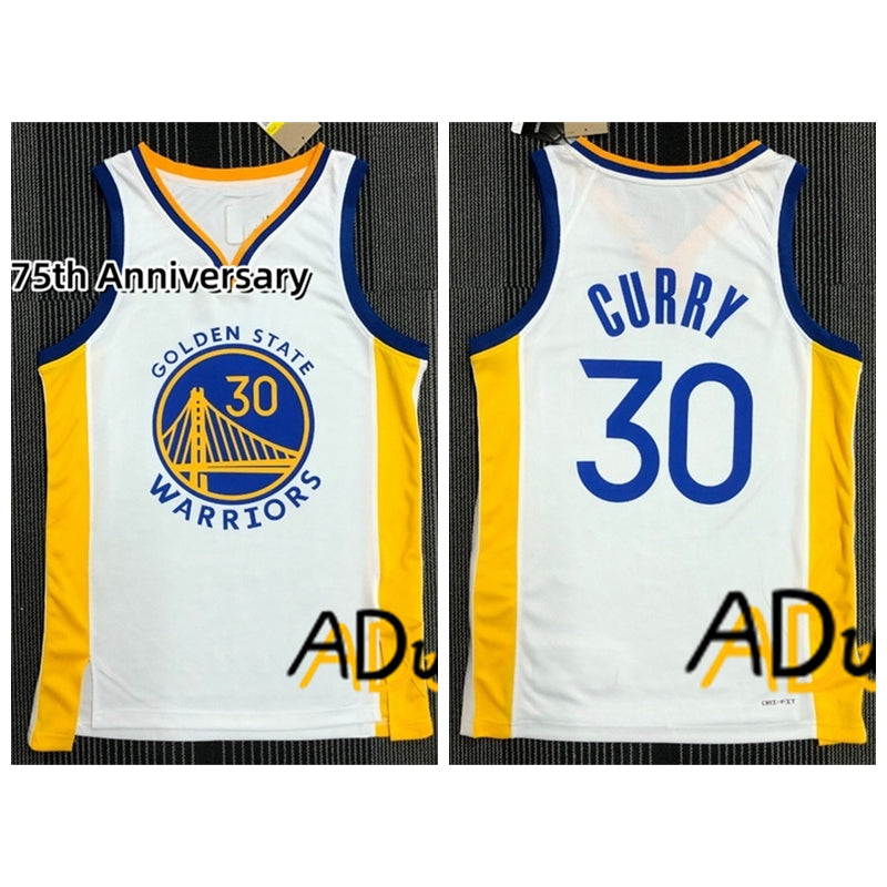 75th Anniversary NBA Golden State Warriors # 30 Stephen Curry Icon Edition basketball Hot pressed jerseys - Image 6