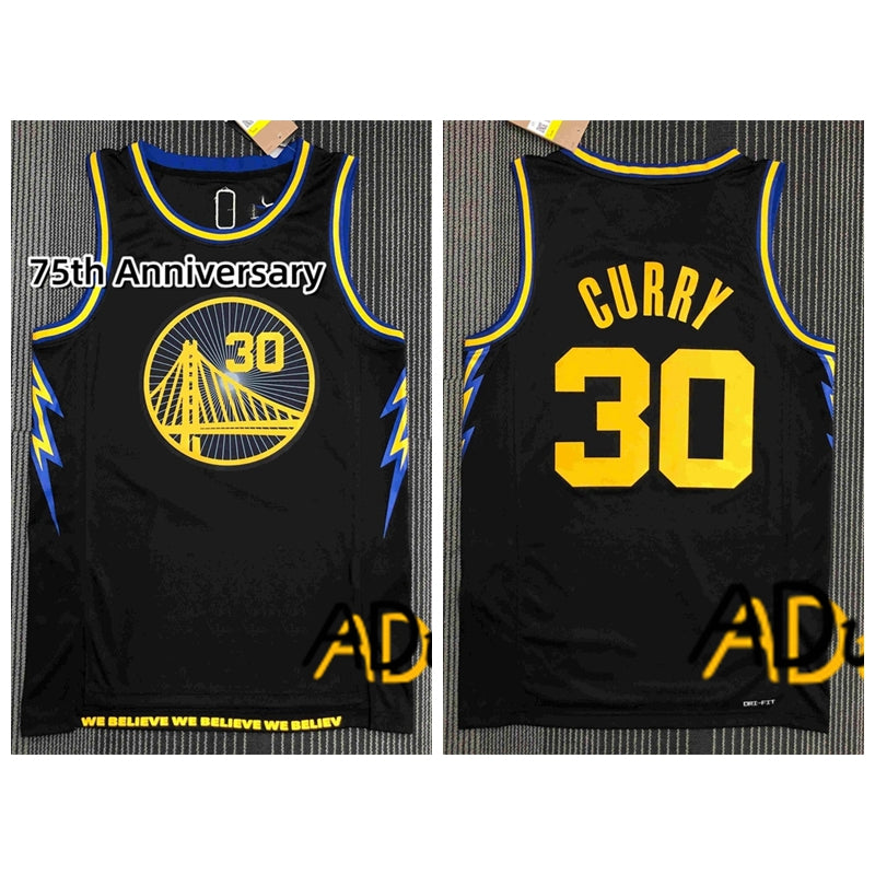 75th Anniversary NBA Golden State Warriors # 30 Stephen Curry Icon Edition basketball Hot pressed jerseys - Image 7