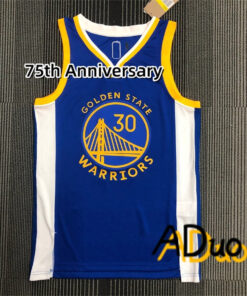 75th Anniversary NBA Golden State Warriors # 30 Stephen Curry Icon Edition basketball Hot pressed jerseys