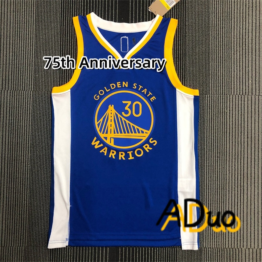 75th Anniversary NBA Golden State Warriors # 30 Stephen Curry Icon Edition basketball Hot pressed jerseys