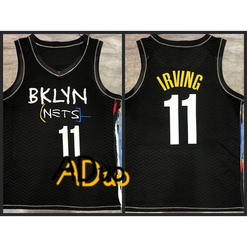 Hot Pressed Men's Brooklyn Nets #11 Kyrie Irving 2022-23 Swingman City Edition basketball NBA Jersey - Image 5