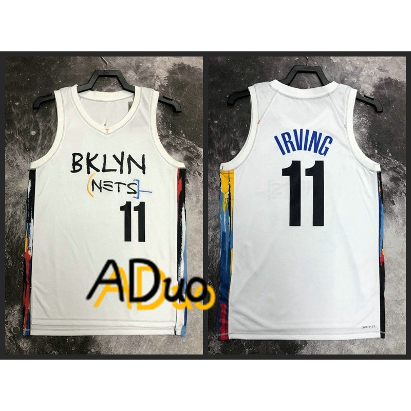 Hot Pressed Men's Brooklyn Nets #11 Kyrie Irving 2022-23 Swingman City Edition basketball NBA Jersey - Image 7
