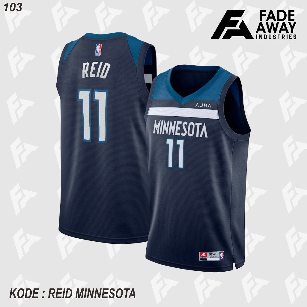NBA NAZ REID 11 MINNESOTA TEAM BASKETBALL JERSEY - Image 8