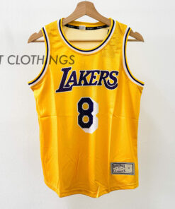 NBA Basketball Jersey Mesh Edition Kobe Lakers #8 Black Singlet Jersi Singlet Baju Clothes