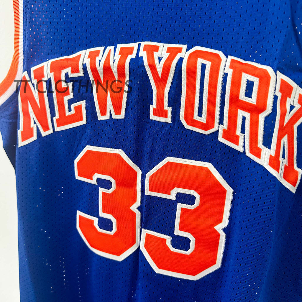 NBA Jersey Basketball Shirt Men Women Singlet Baju Lelaki New York KNICKS #33 EWING RETRO - Image 3