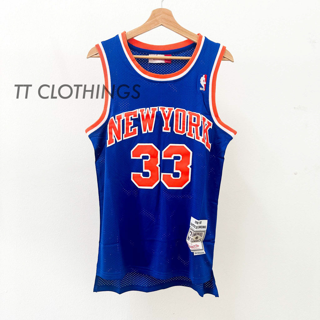 NBA Jersey Basketball Shirt Men Women Singlet Baju Lelaki New York KNICKS #33 EWING RETRO