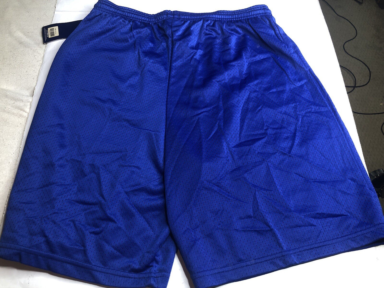 NWT Vintage Reebok Men's Nylon Shorts Blue Basketball Shorts Size L Y2K - Image 6