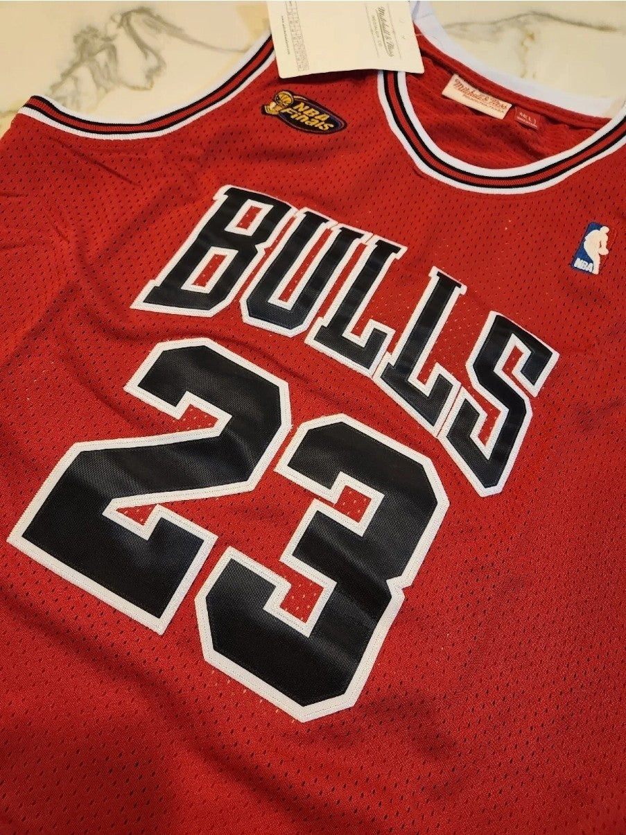 Mitchell & Ness Michael Jordan #23 Bulls 1997-98 NBA FINALS Jersey Men's LG - Image 3