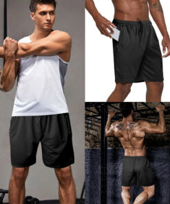 Men's Sport Gym Basketball Shorts Athletic Pockets Workout Mesh Short Bottoms
