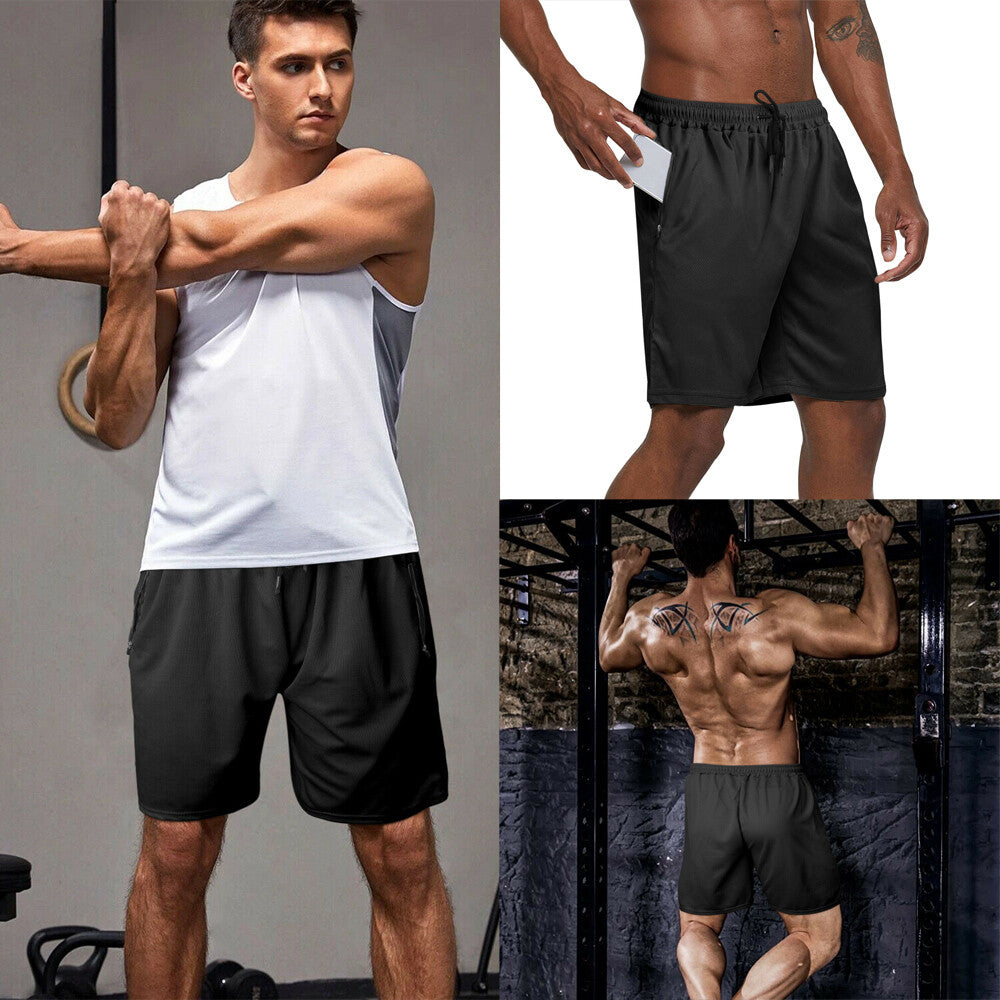 Men's Sport Gym Basketball Shorts Athletic Pockets Workout Mesh Short Bottoms