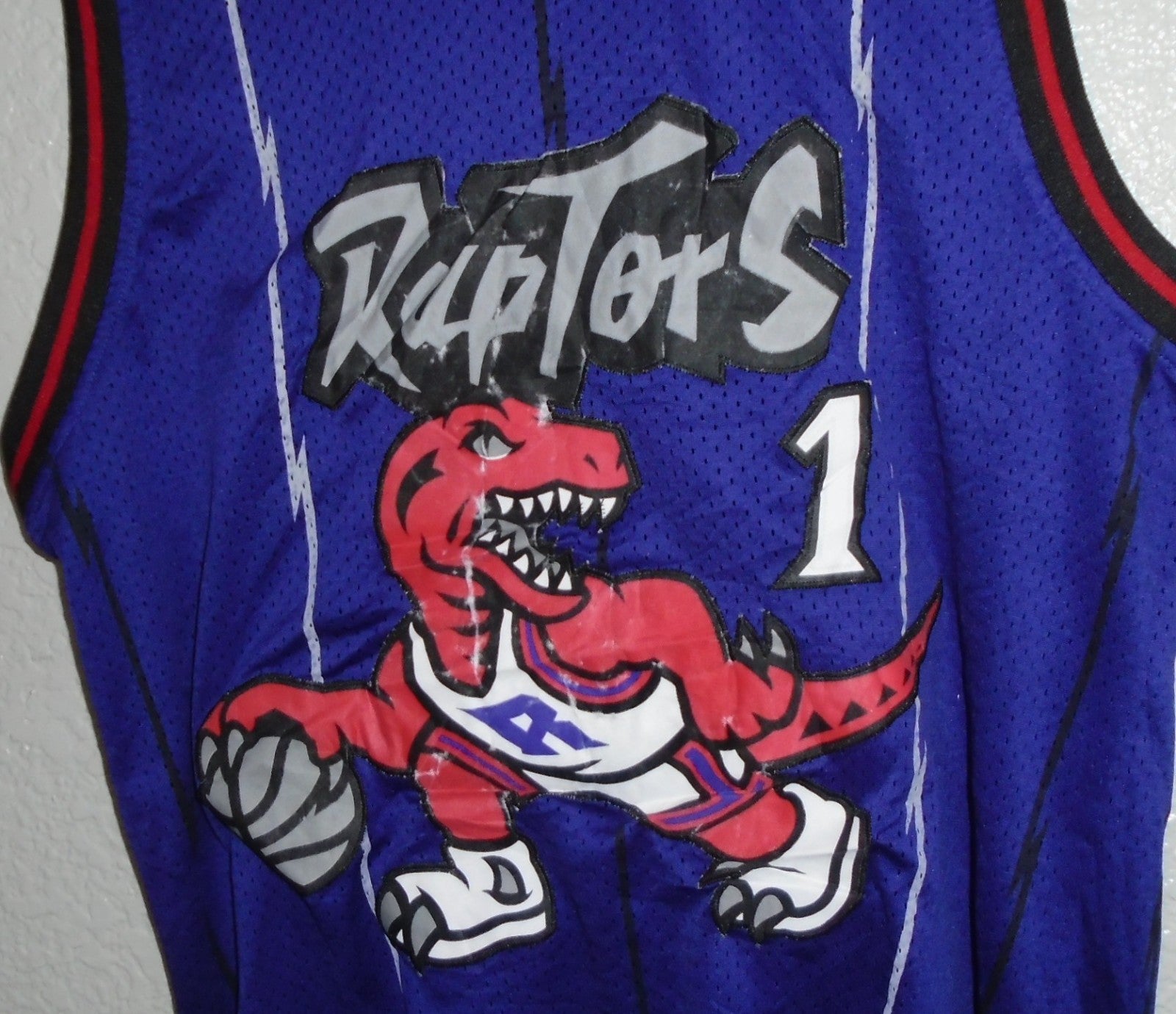 Tracy McGrady NBA Toronto Raptors #1 Jersey Nike Purple Vintage Retro Medium 48 - Image 4