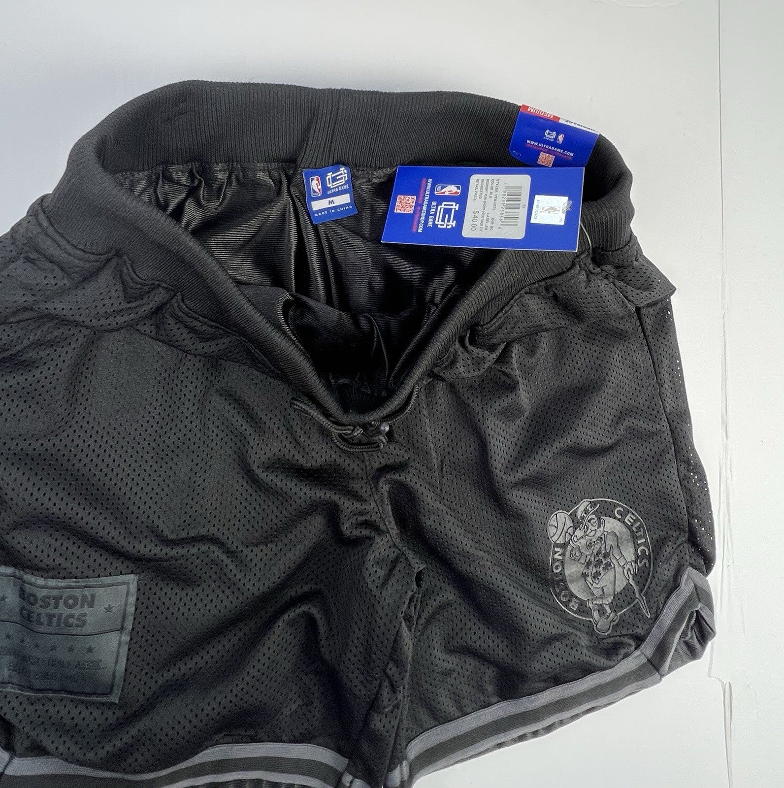 Celtics Boston Basketball Black Shorts Men Size Medium Ultra Game - Image 6