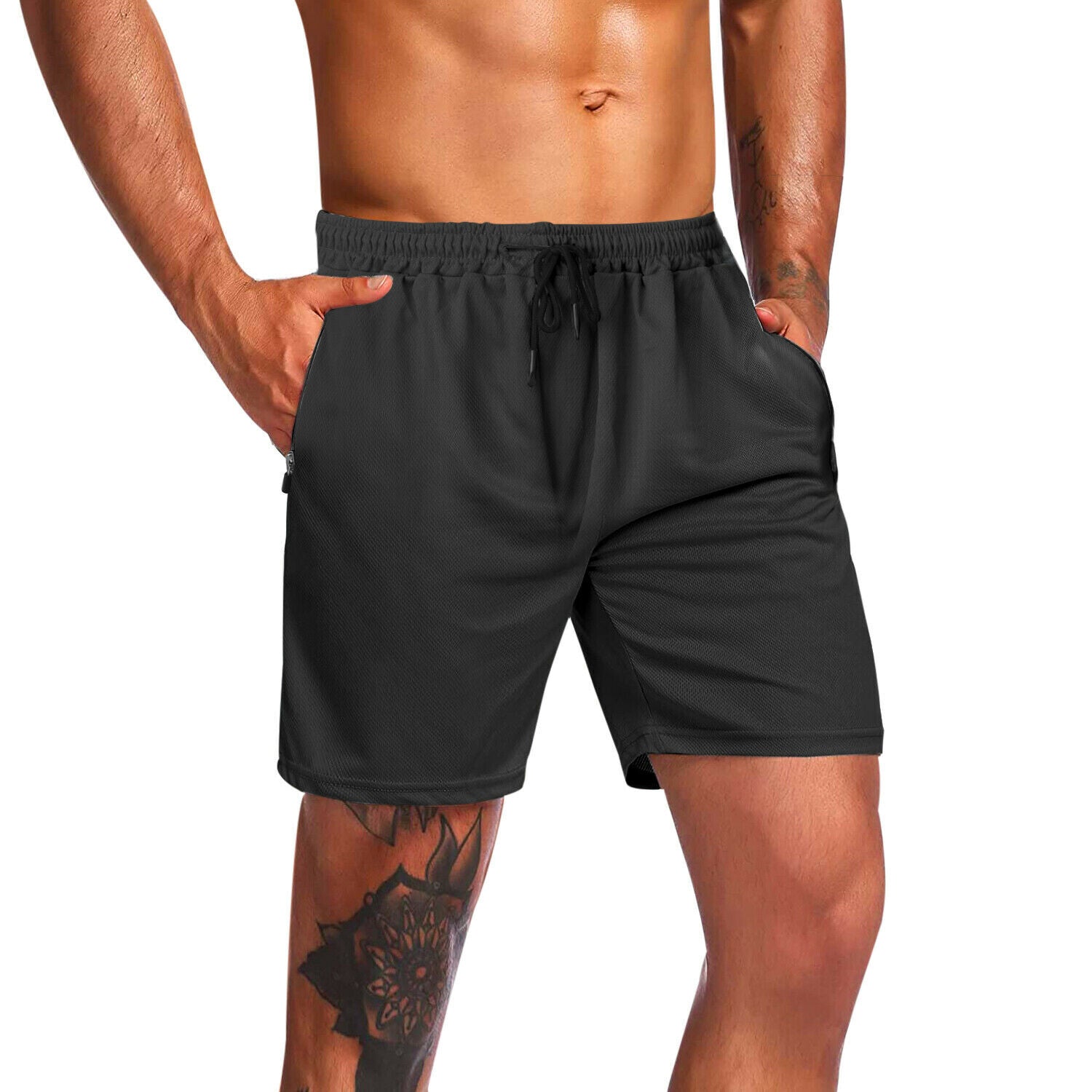 Men's Sport Gym Basketball Shorts Athletic Pockets Workout Mesh Short Bottoms - Image 2