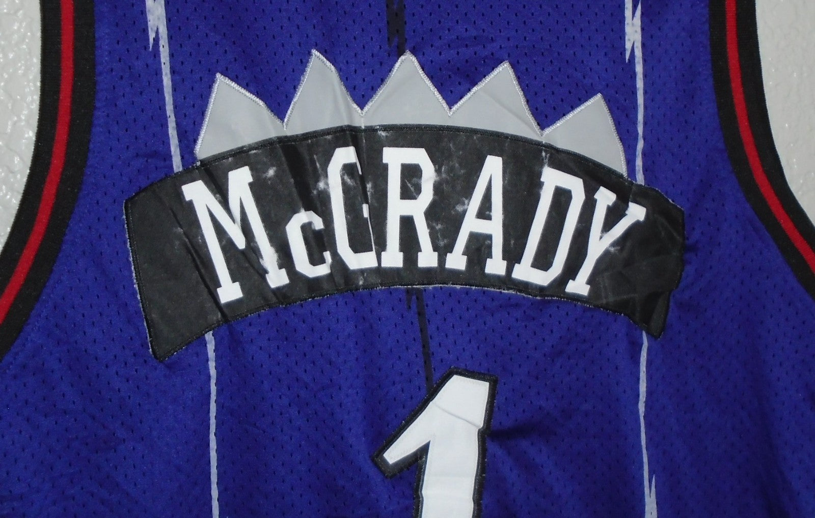 Tracy McGrady NBA Toronto Raptors #1 Jersey Nike Purple Vintage Retro Medium 48 - Image 5