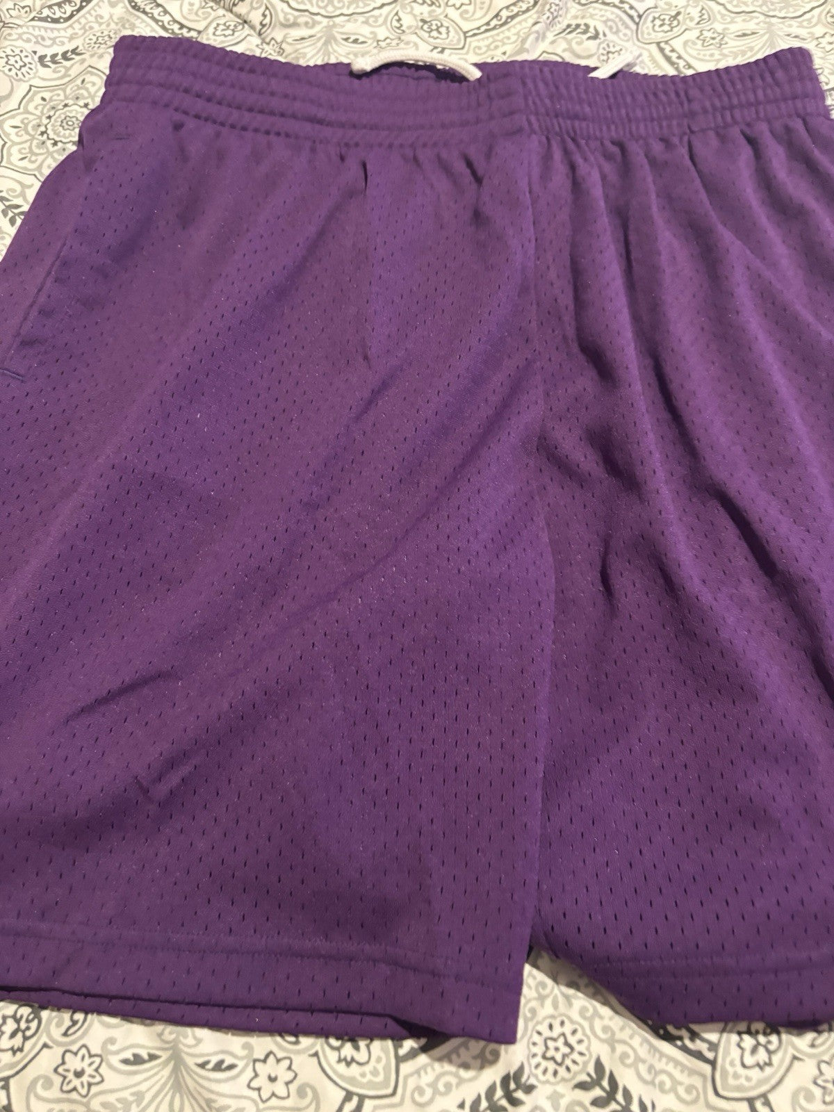 Mitchell & Ness Purple Mesh Athletic Basketball Shorts Men's Size XL