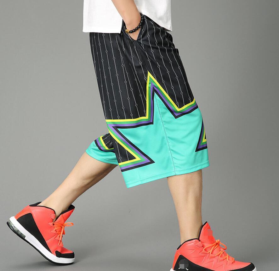 Men's Quick Dry Black Blue Basketball Summer Shorts Breathable Elastic Waist - Image 3