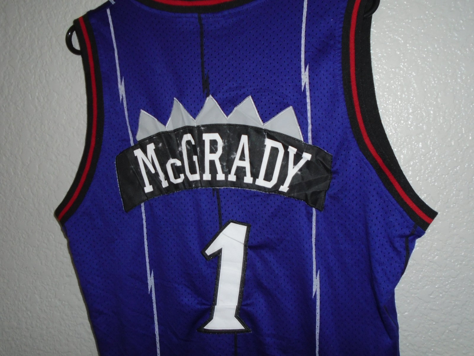 Tracy McGrady NBA Toronto Raptors #1 Jersey Nike Purple Vintage Retro Medium 48 - Image 6