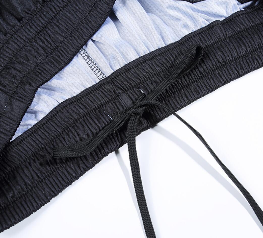 Men's Wide Leg Basketball Shorts Breathable Quick Dry Plus Size Black - Image 6