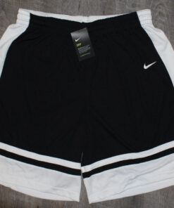 NWT Men's NIKE Big & Tall Elite Athletic Basketball Shorts Black White