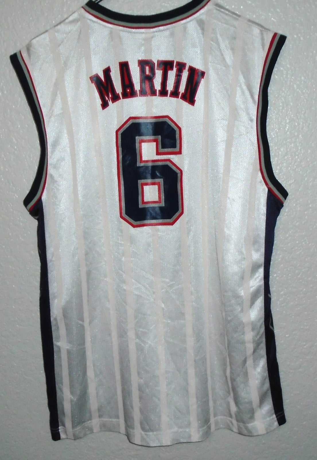 Vintage Kenyon Martin New Jersey Nets Reebok NBA Jersey Size Large - Image 3