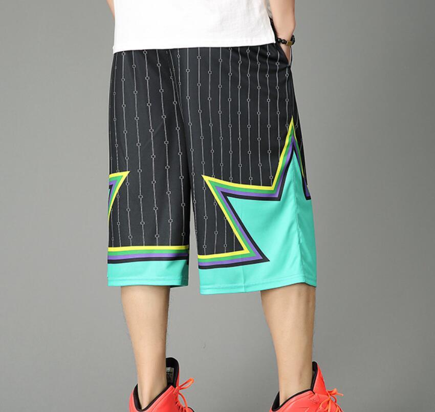 Men's Quick Dry Black Blue Basketball Summer Shorts Breathable Elastic Waist - Image 6