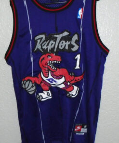 Tracy McGrady NBA Toronto Raptors #1 Jersey Nike Purple Vintage Retro Medium 48