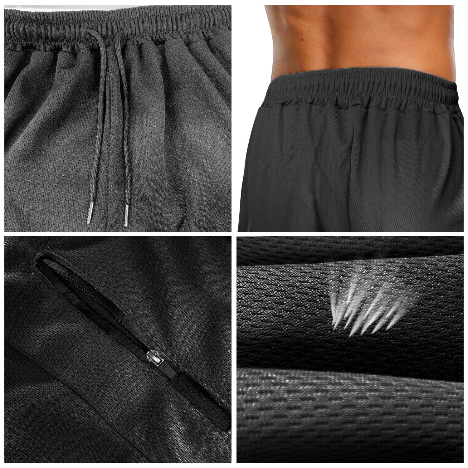 Men's Sport Gym Basketball Shorts Athletic Pockets Workout Mesh Short Bottoms - Image 5