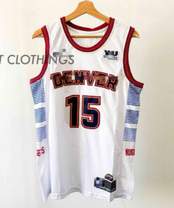 Basketball NBA Jersey JOKIC Nuggets #15 WHITE Jersey Jersi Singlet Men Women Shirt Baju Lelaki