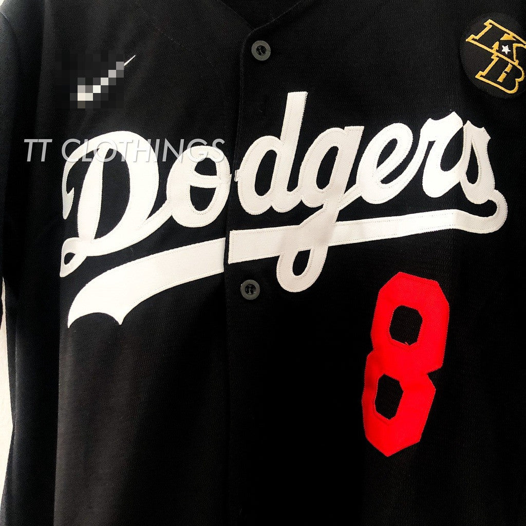 Kobe Bryant #8 #24 LA DODGERS MLB Baseball x NBA Jersey T-Shirt Baju Special Edition - Image 3