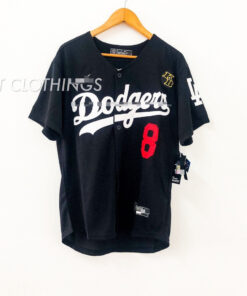 Kobe Bryant #8 #24 LA DODGERS MLB Baseball x NBA Jersey T-Shirt Baju Special Edition