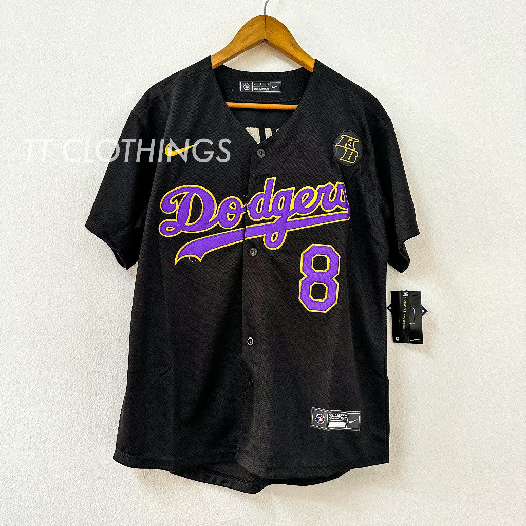 Kobe Bryant #8 #24 LA DODGERS MLB Baseball x NBA Jersey T-Shirt Baju Special Edition - Image 9
