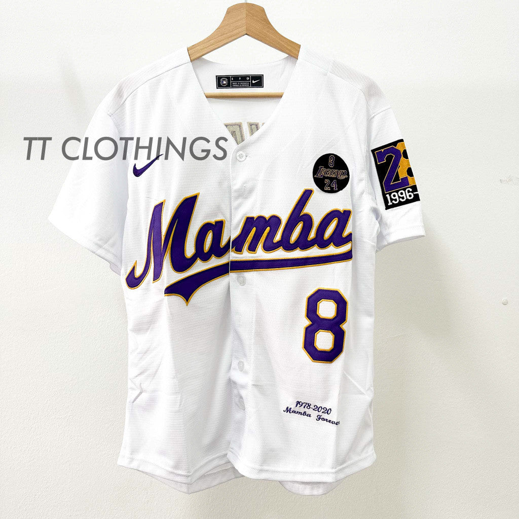 Kobe Bryant #8 #24 LA DODGERS MLB Baseball x NBA Jersey T-Shirt Baju Special Edition - Image 11