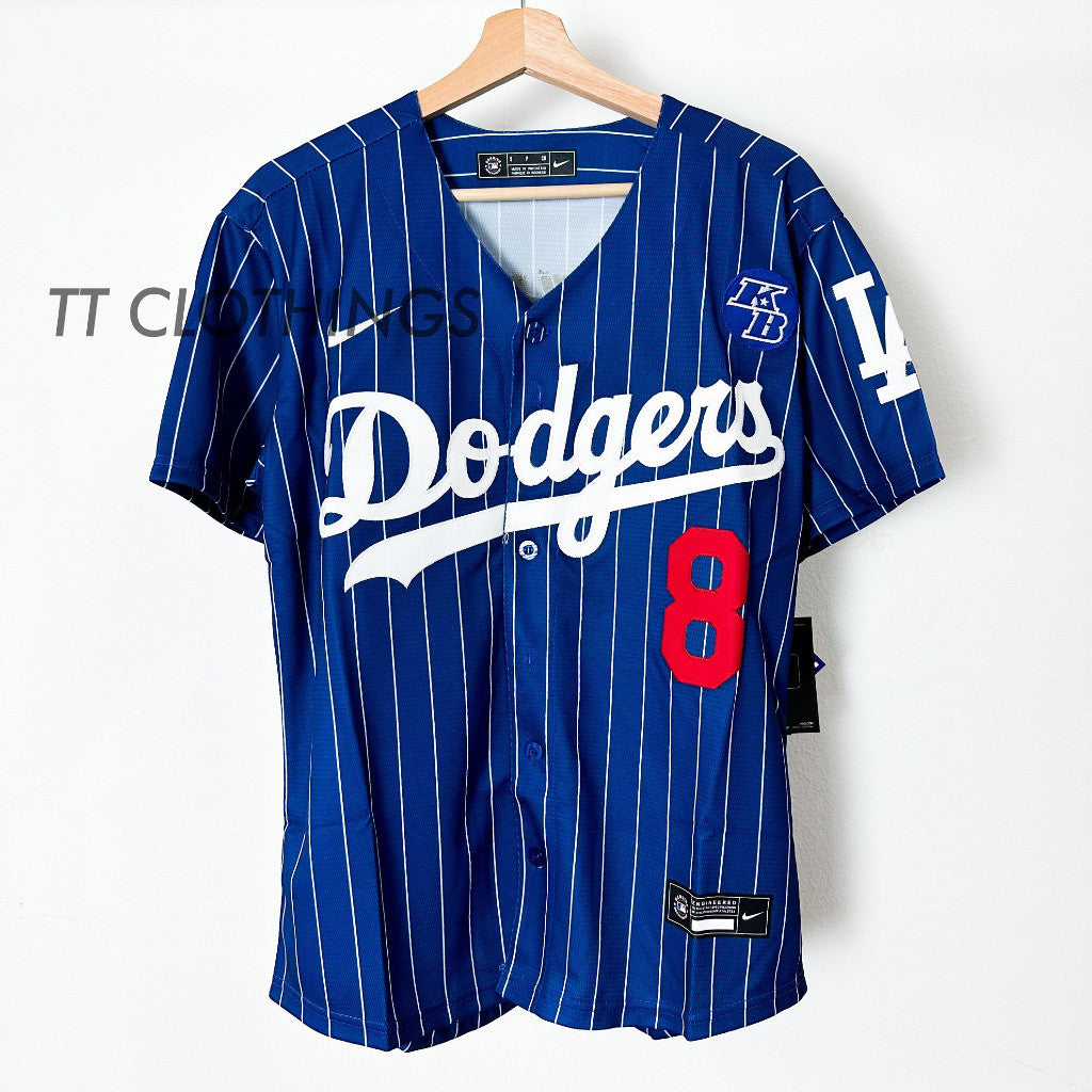 Kobe Bryant #8 #24 LA DODGERS MLB Baseball x NBA Jersey T-Shirt Baju Special Edition - Image 10