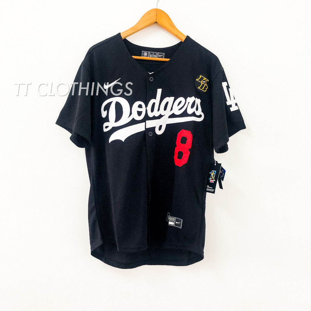 Kobe Bryant #8 #24 LA DODGERS MLB Baseball x NBA Jersey T-Shirt Baju Special Edition - Image 5