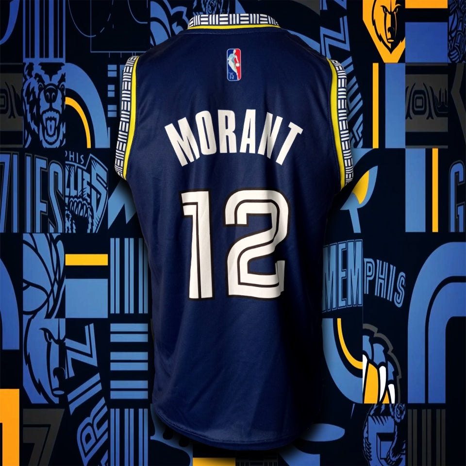 Nba Basketball Jersey Memphis Grizzlies BK0099 City /Ja Morant 12 Model Size S-5XL - Image 4